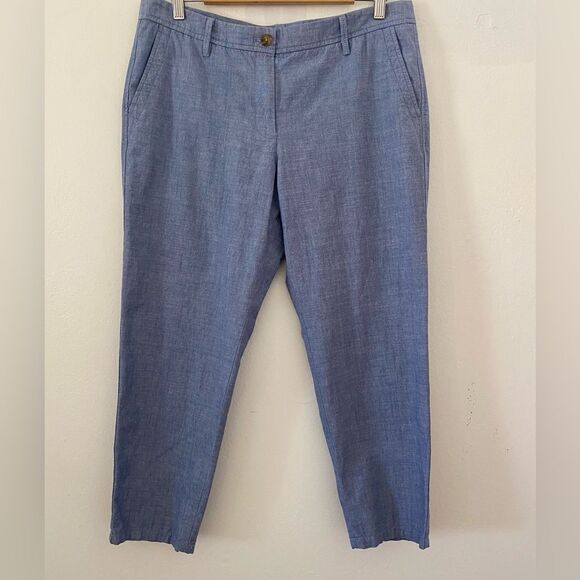 Talbots Relaxed Chino Chambray Pants Size 14P Travel Resort Vacation - Picture 4 of 8